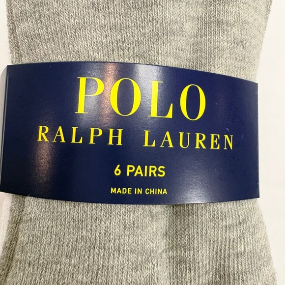 Polo Ralph Lauren 6 Pairs Ankle Socks Gray Black White Pink Pony Logo Womens OS - Picture 2 of 8